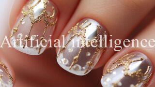 すりガラスのネイル #1026