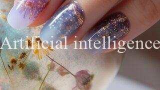 架空のプリント風ジェルネイルシール #687