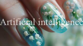 爽やかなミュゲのネイル #918