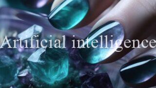 フローライトの宝石ネイル #953