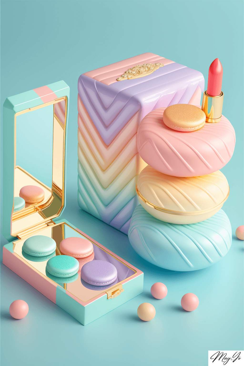 マカロンみたいなコスメの壁紙イラスト パステルカラーの春コスメ コンパクトの待受画像 Daha 壁紙 待受イラスト マカロンみたいなコスメの壁紙イラスト パステルカラーの春コスメ コンパクトの待受画像 Daha 壁紙 待受イラスト